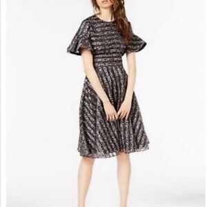 Jill Stuart Black and White Midi Dress